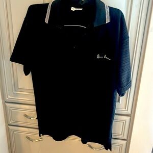 Versace classic men’s black button up polo size XXL runs somewhat small